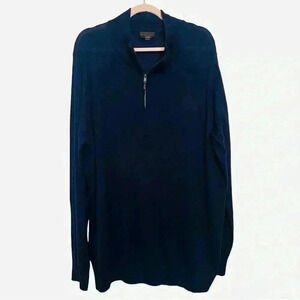 THOMAS DEAN 1/4 Zip Navy Sweater - Men’s Size XXL- NWOT Never Worn